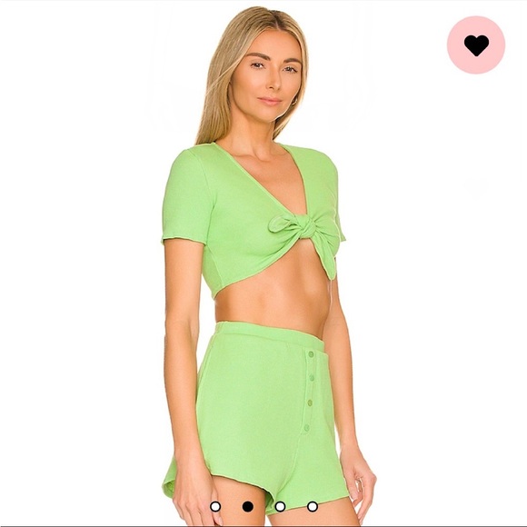 NWT Lovers + Friends Annette Front Tie Crop Top - Picture 2 of 4